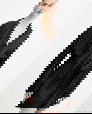 Victoria Beckham rochie culoarea negru, mini, drept, 1425WDR007032A