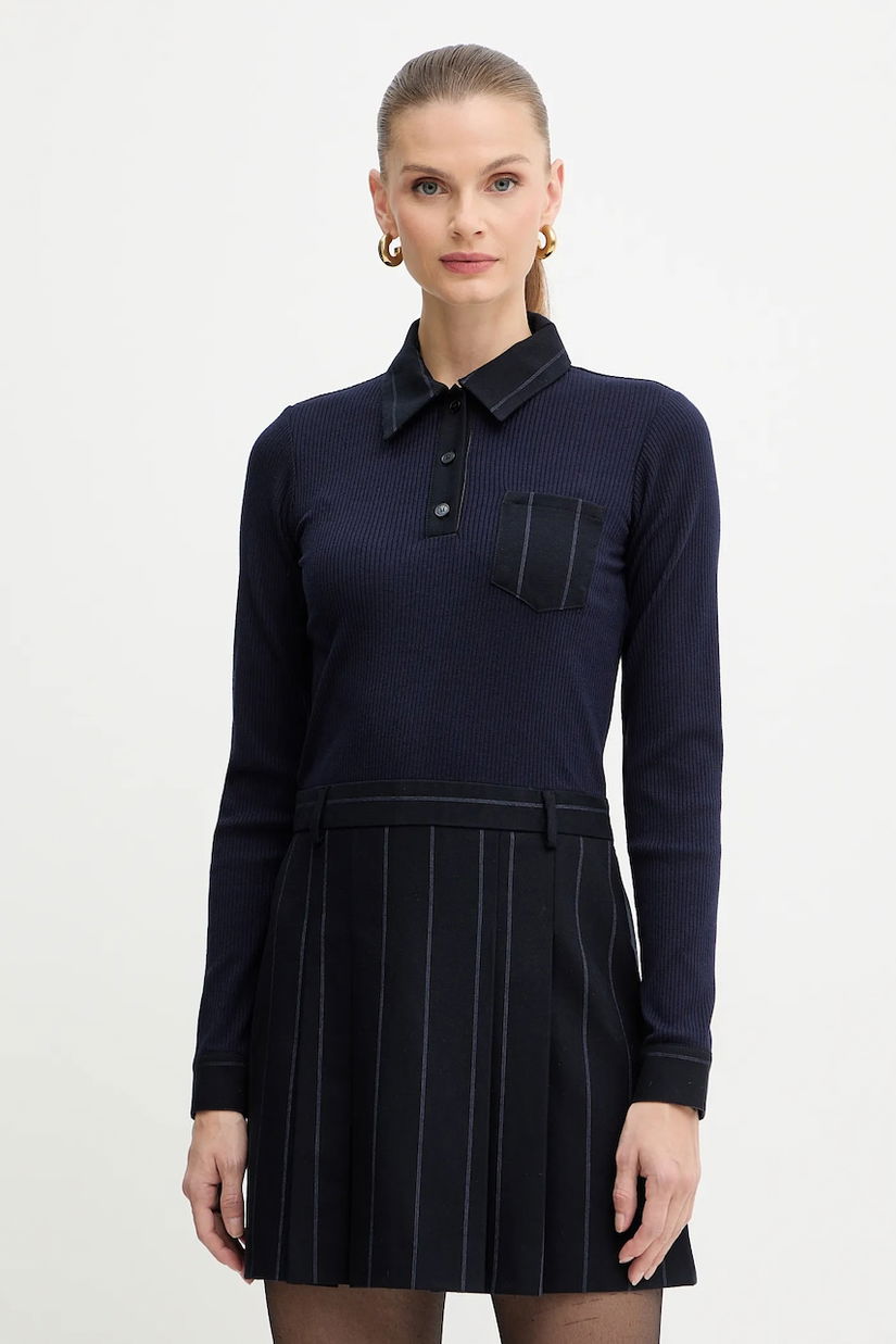 MAX&Co. rochie culoarea bleumarin, mini, drept, 2526226053200