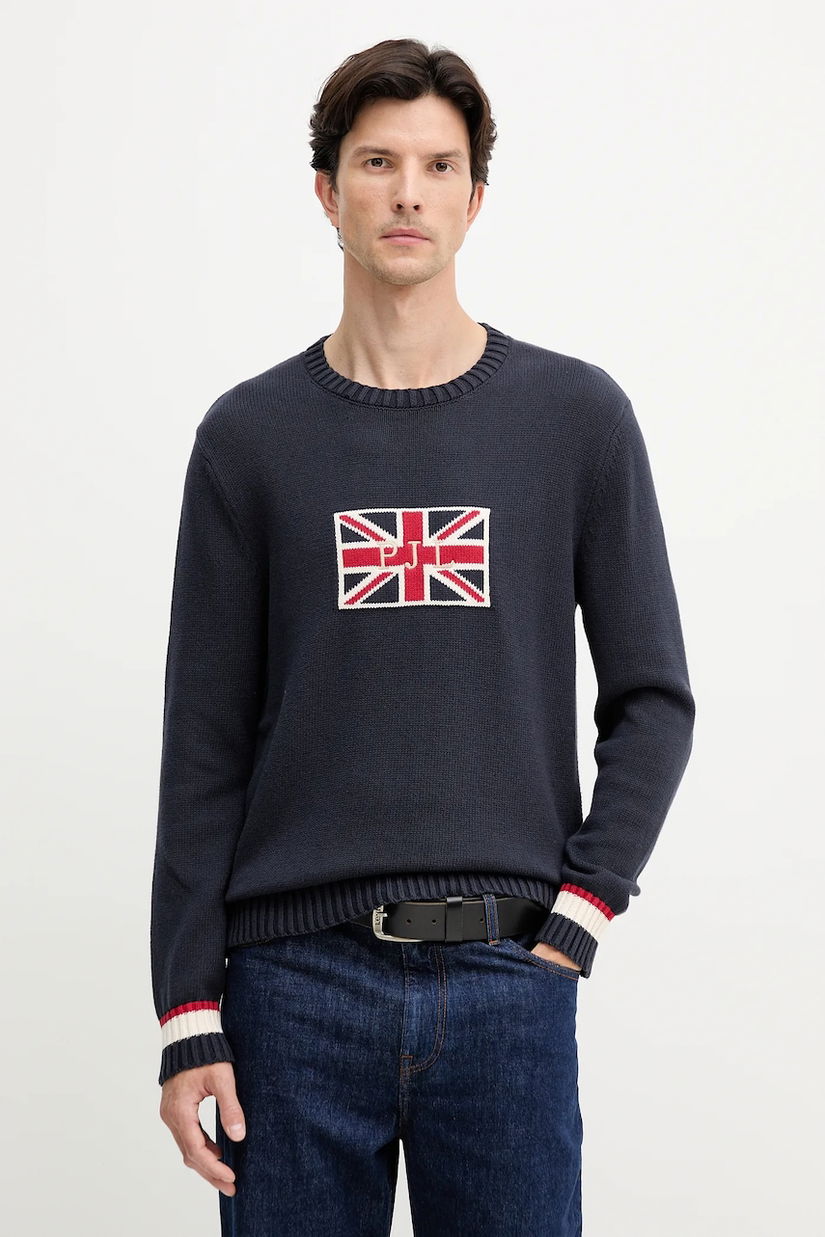 Pepe Jeans pulover de bumbac culoarea bleumarin, PM7000018