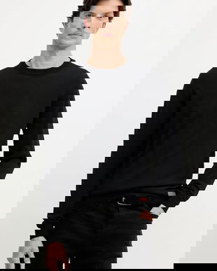 Trussardi pulover de lână culoarea negru, light, M0058000007N