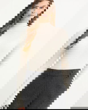 BOSS pulover de lână culoarea bej, light, cu turtleneck, 50549166