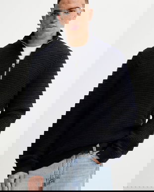 Marc O'Polo pulover din amestec de lână culoarea bleumarin, călduros, 5000007327