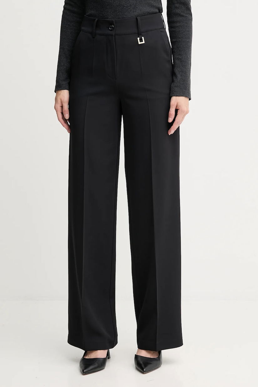 Joop! pantaloni culoarea negru, drept, high waist, 30047985