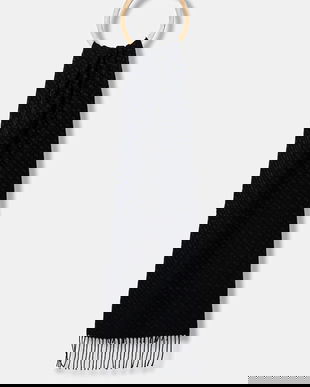 BOSS eșarfă de lână culoarea bleumarin, cu model, 50549851