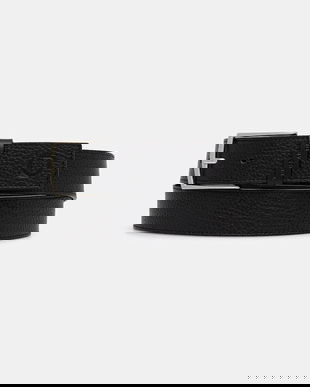 Trussardi curea de piele culoarea negru, B349B000012N