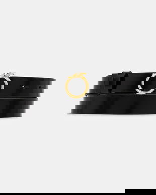 Trussardi curea de piele culoarea negru, B351B000003N