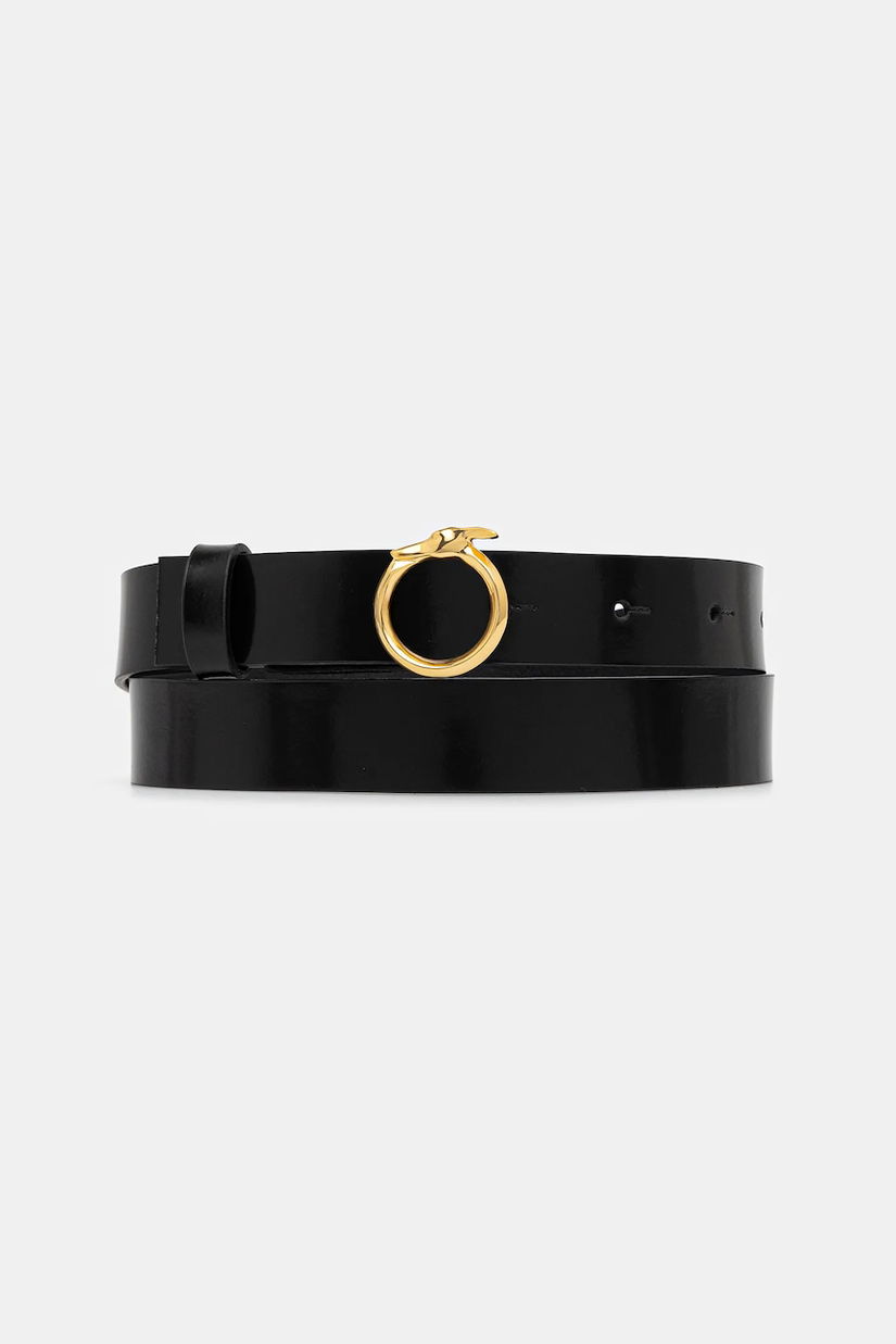 Trussardi curea de piele culoarea negru, B351B000003N