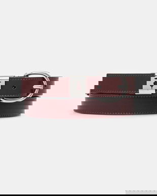 Trussardi curea de piele culoarea bordo, B344B000005N