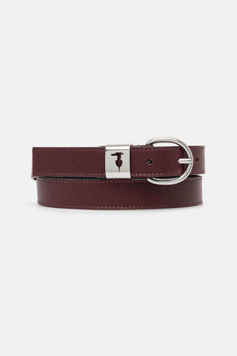 Trussardi curea de piele culoarea bordo, B344B000005N