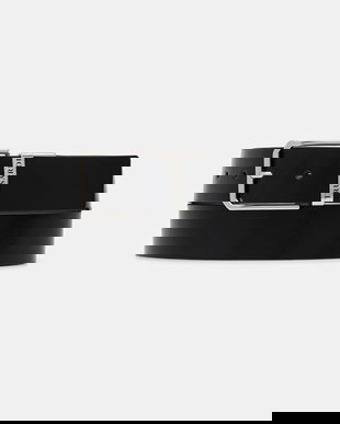 Trussardi curea de piele culoarea negru, B353B000009N