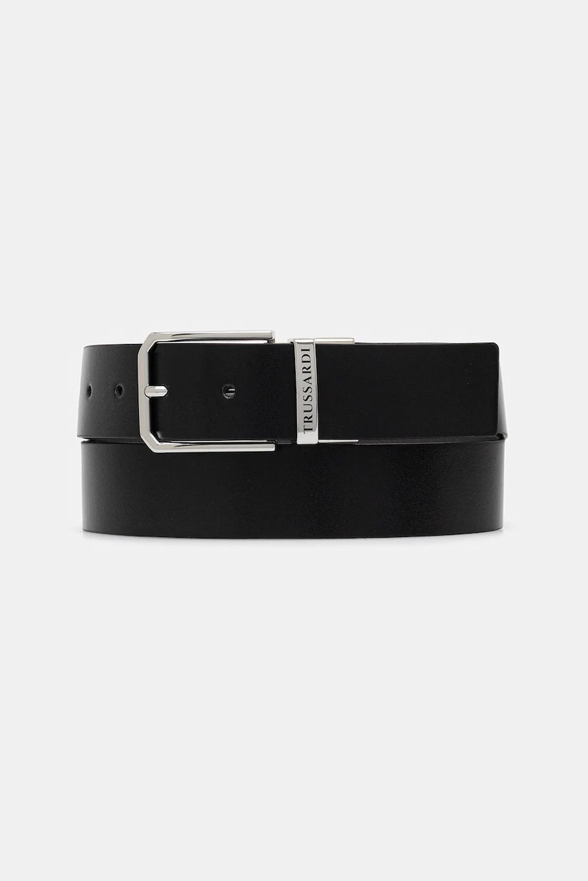 Trussardi curea de piele culoarea negru, B353B000009N