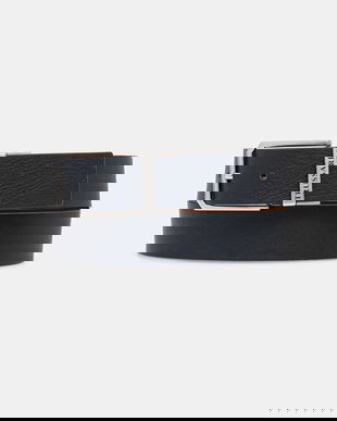 Trussardi curea de piele culoarea bleumarin, B353B000009N