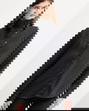 Pepe Jeans cămașă culoarea negru, cu guler clasic, regular, PL3051236