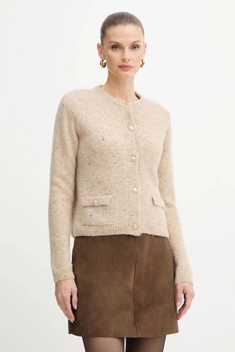 Marella cardigan din amestec de lână culoarea bej, 2523346132200