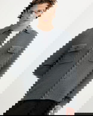 FROM FUTURE cardigan din cașmir culoarea gri, MPC03354