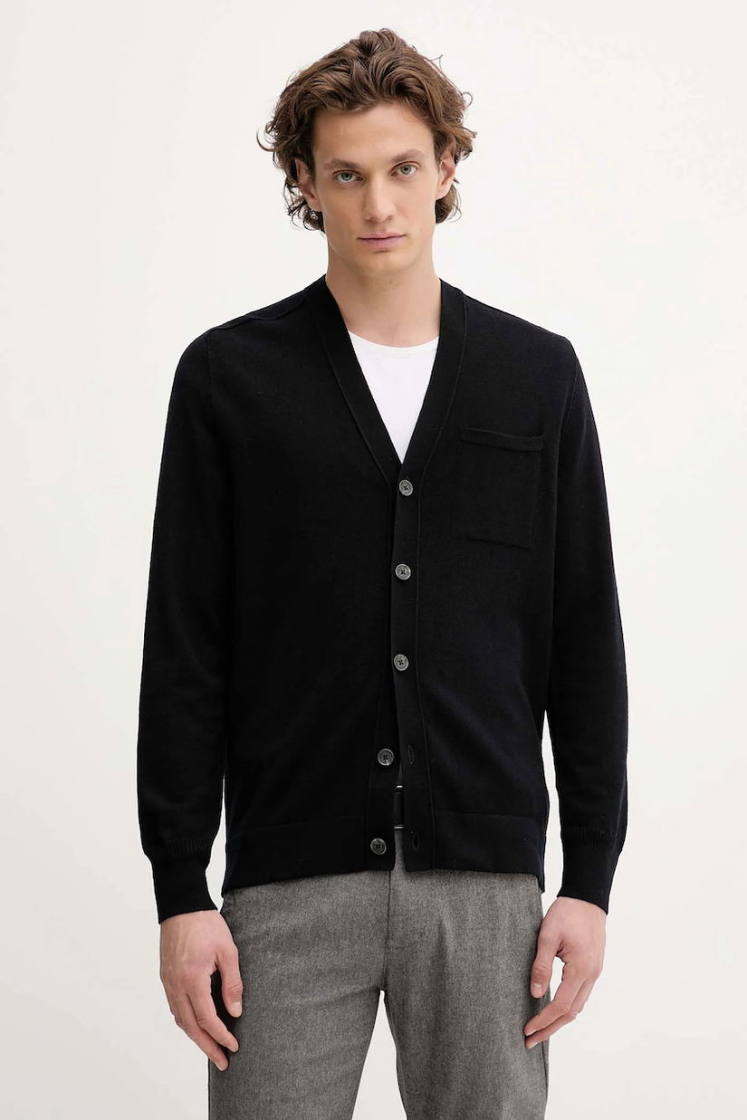 Marc O'Polo cardigan din lână culoarea negru, 529506361042