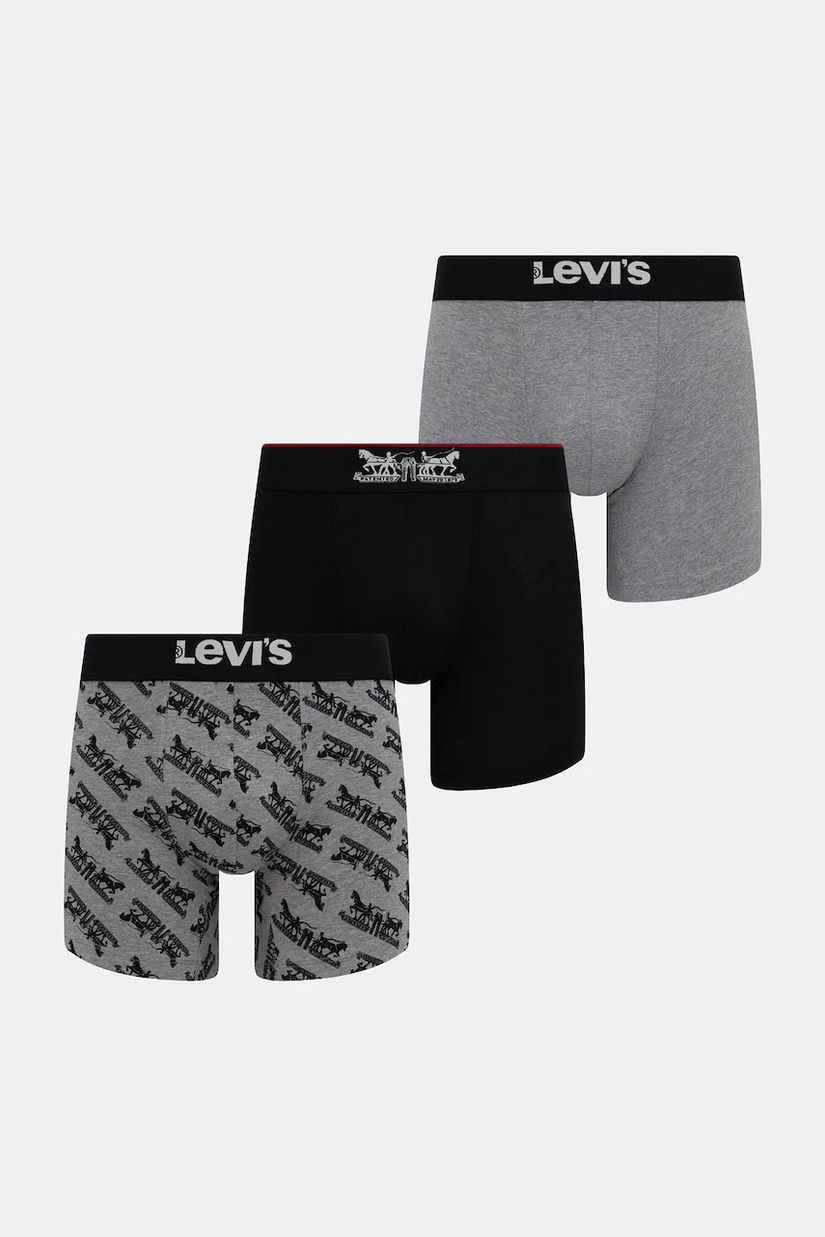 Levi's boxeri 3-pack culoarea negru, 37149-1187