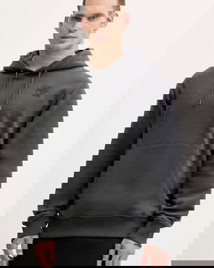 The North Face hanorac de bumbac Powder Days culoarea gri, cu glugă, NF0A8E4G0C51