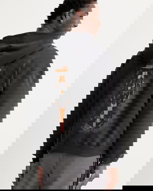 Hollister Co. bluză culoarea gri, cu glugă, uni, KI322-5159