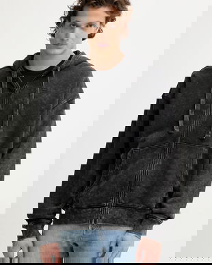 G-Star hanorac de bumbac 0 culoarea negru, cu glugă, uni, D27084.D575