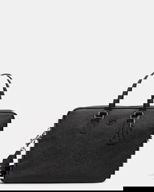 Coach geantă pentru laptop din piele Caden culoarea negru, CCC80