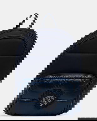 Blauer rucsac culoarea bleumarin, mic, cu imprimeu, WAVE04