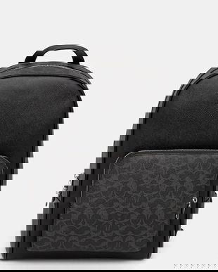 Coach rucsac Wade culoarea negru, mare, cu imprimeu, CCB92