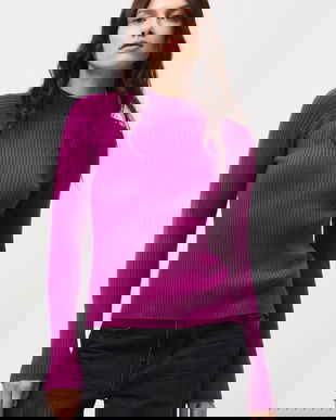 Medicine pulover culoarea violet, cu turtleneck