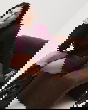 Medicine pulover culoarea bordo, cu turtleneck