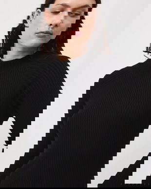 Medicine pulover culoarea negru, cu turtleneck