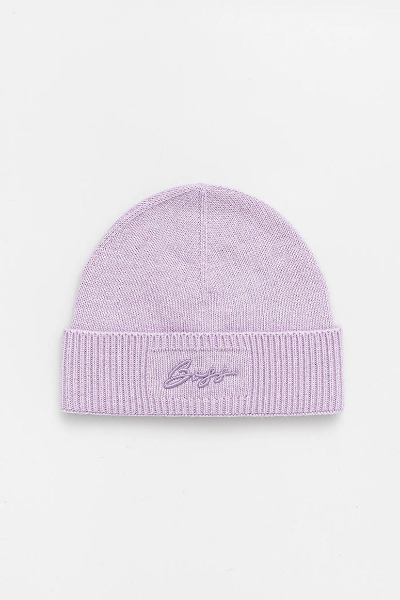 BOSS căciulă culoarea violet, 50558673