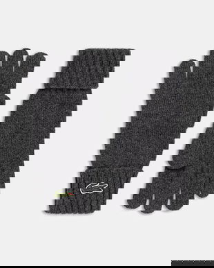 Lacoste mănuși de lână culoarea negru, RV0452