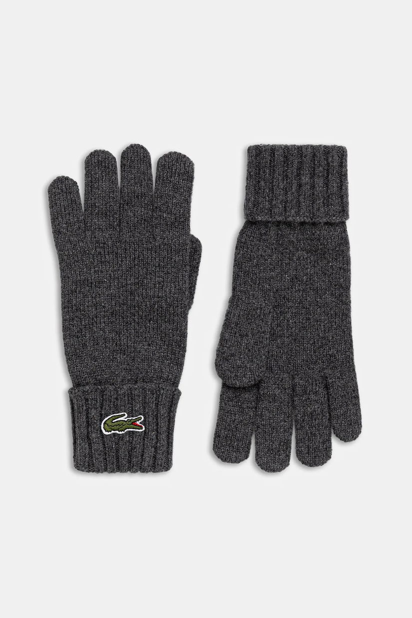 Lacoste mănuși de lână culoarea negru, RV0452