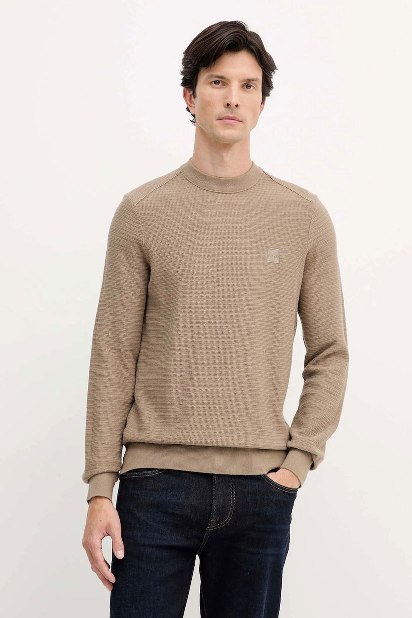 BOSS Orange pulover din amestec de cașmir culoarea negru, light, 50527584