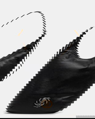 Kurt Geiger London poșetă de piele culoarea negru, 4704500109