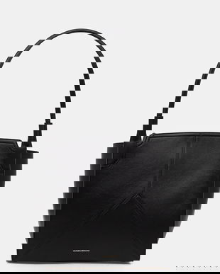 Victoria Beckham poșetă de piele culoarea negru, B325AAC006915A