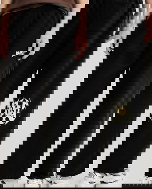 Barrow pantaloni de trening culoarea negru, cu imprimeu, F5BWUAFP045