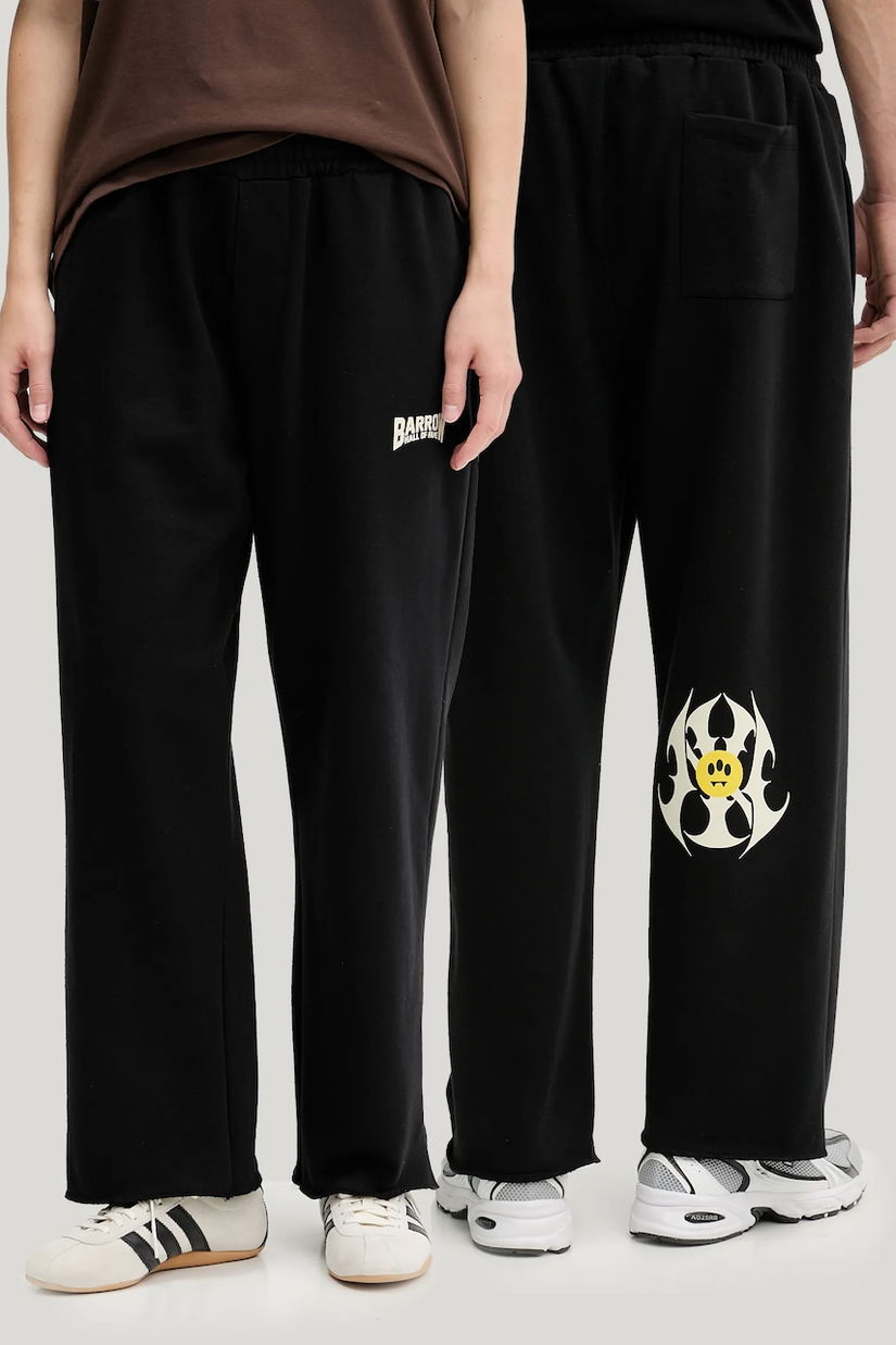 Barrow pantaloni de trening culoarea negru, cu imprimeu, F5BWUAFP045