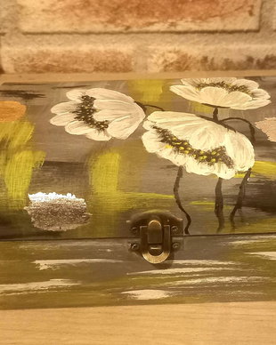 Cutie din lemn "Le temps des fleurs"