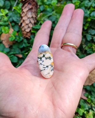 Inel Opal dendritic si Argint 925 - IN1433 - Inel pietre semipretioase, cristale vindecatoare, cristaloterapie, inel statement reglabil, cadou iubita, inel cadou, bijuterii cadou, bijuterii opal