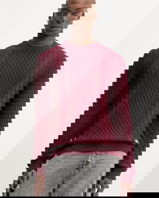 Tommy Jeans pulover de bumbac culoarea bordo, light, DM0DM22101