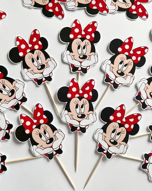 Set toppere Minnie mouse roșie