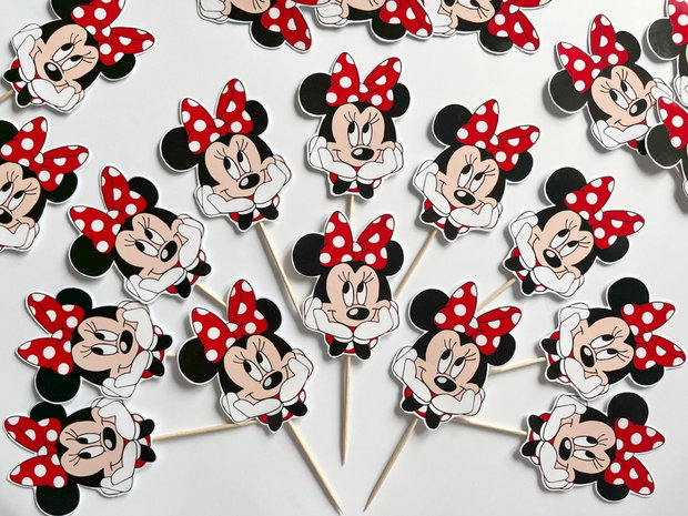 Set toppere Minnie mouse roșie