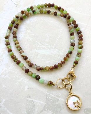 Colier CHOKER Crisopraz