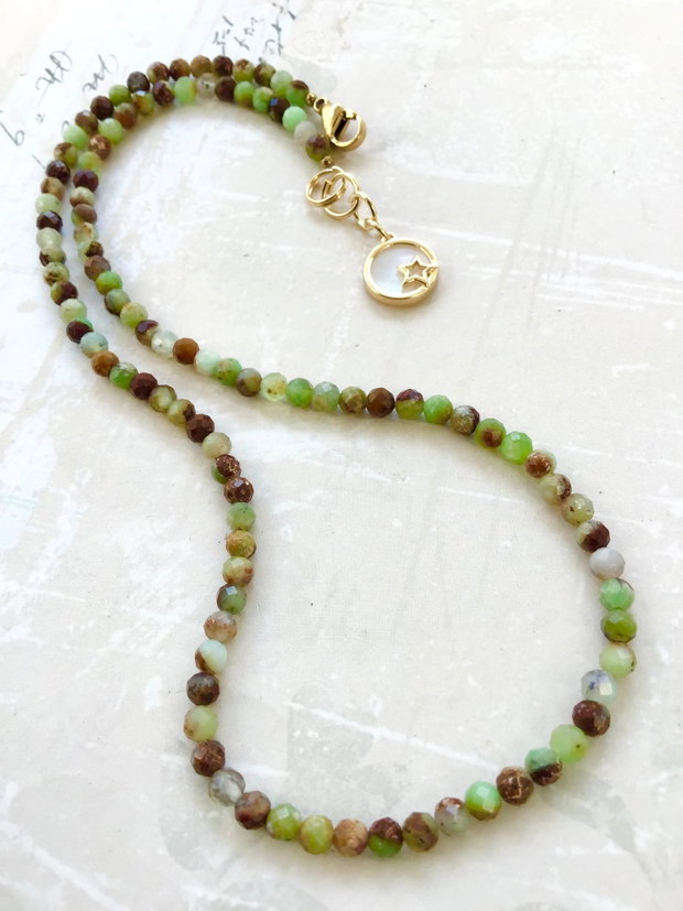 Colier CHOKER Crisopraz