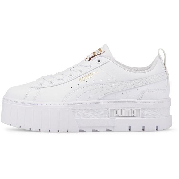 Pantofi sport copii Puma Mayze Lth Jr 38452701, 35.5, Alb