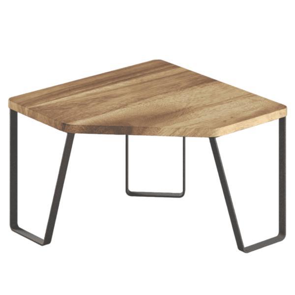 Etajera York de colt, din lemn de acacia, 25x25x16 cm