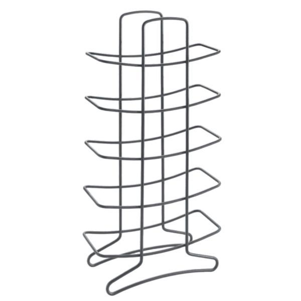 Suport, stativ pentru 15 sticle de vin, Bottle-Tower Lava, finisaj negru mat, 27x11x56 cm
