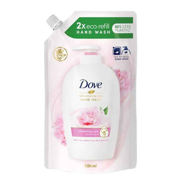 Rezerva Sapun Lichid - Dove Moisturizing Hand Wash Renewing Care Peony &amp; Rose Oil Refill Pack, 500 ml