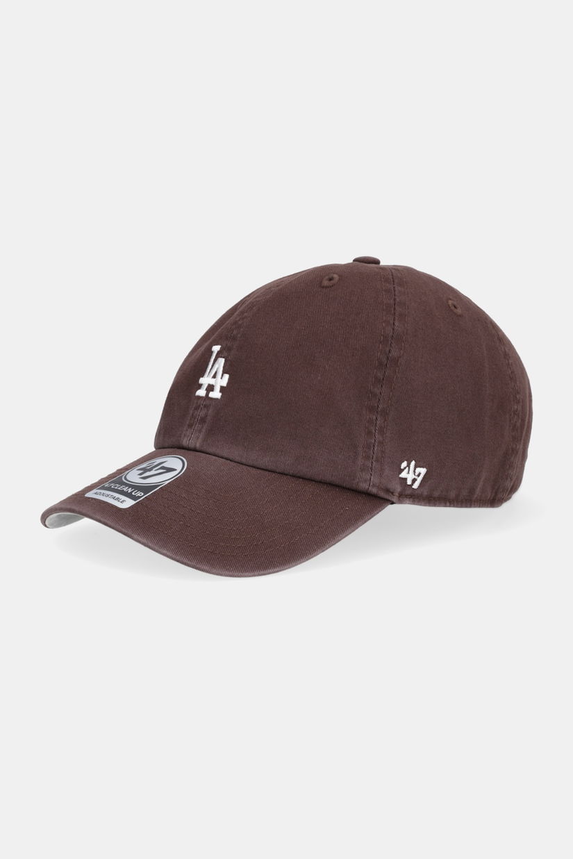 47 brand șapcă de baseball din bumbac MLB Los Angeles Dodgers culoarea maro, B-BSRNR12GWS-BWA